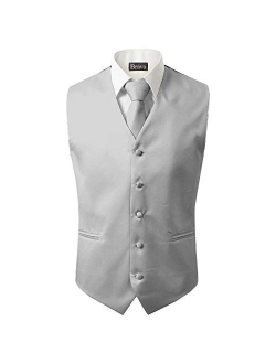 3 Pcs Vest + Tie + Hankie Men's Fashion Formal Dress Suit Slim Tuxedo Waistcoat Coat