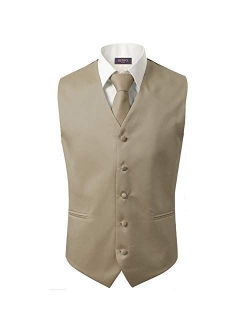 3 Pcs Vest + Tie + Hankie Men's Fashion Formal Dress Suit Slim Tuxedo Waistcoat Coat