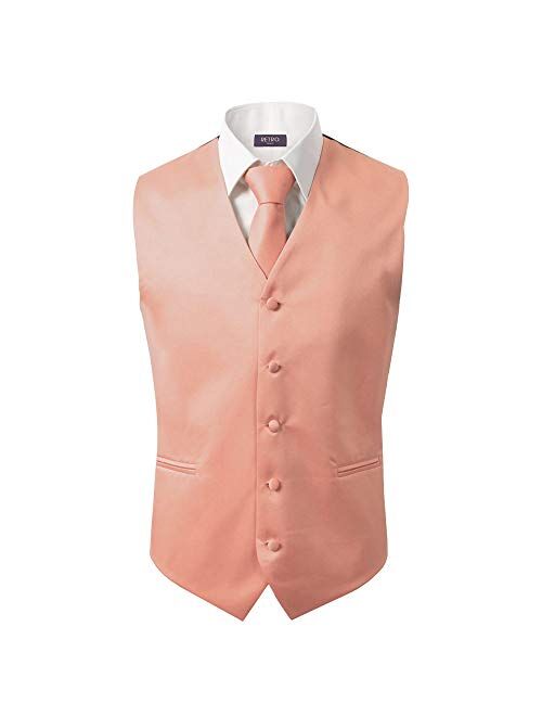 3 Pcs Vest + Tie + Hankie Men's Fashion Formal Dress Suit Slim Tuxedo Waistcoat Coat