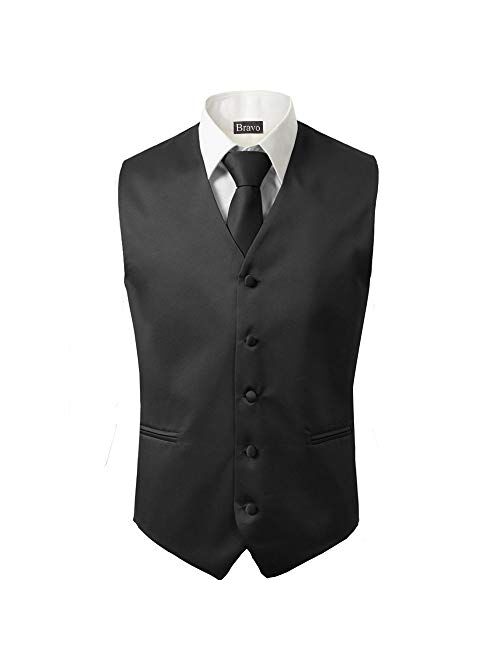 3 Pcs Vest + Tie + Hankie Men's Fashion Formal Dress Suit Slim Tuxedo Waistcoat Coat