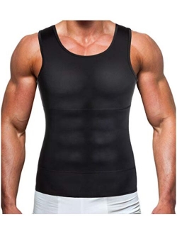 Gotoly Men Compression Shirt Shapewear Slimming Body Shaper Vest Undershirt Weight Loss Tank Top