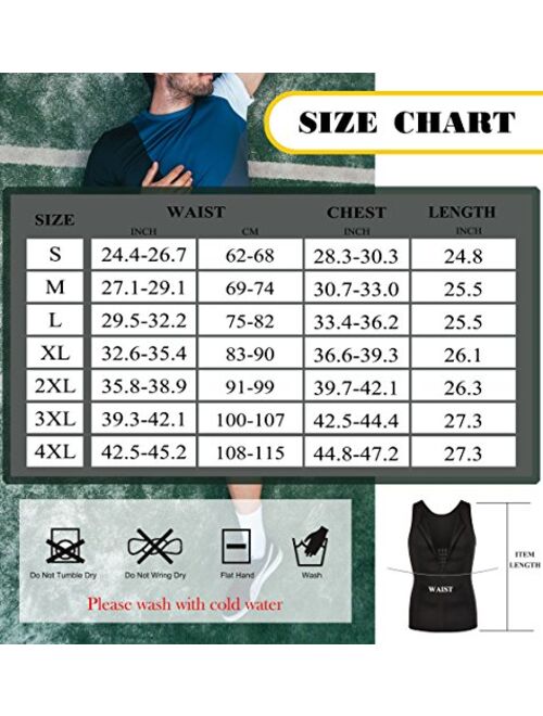 TAILONG Men Compression Shirt for Body Slimming Tank Top Shaper Tight Undershirt Tummy Control Girdle