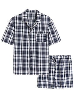 Latuza Men's Cotton Woven Short Sleepwear Pajama Set