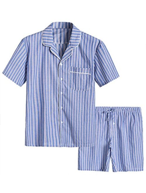 Latuza Men's Cotton Woven Short Sleepwear Pajama Set