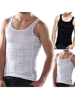 LARDROK Men Body Slimming Tummy Shaper Belly Underwear Shapewear Waist Girdle Shirt