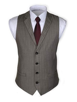 Ruth&Boaz Men's 2Pockets 4Buttons Business Tailored Collar Suit Vest