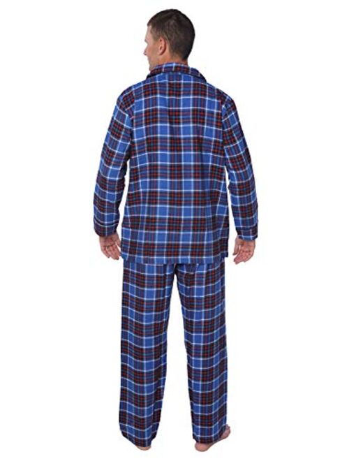 Beverly Rock Men's Brushed 100% Cotton Flannel Plaid Pajama Set