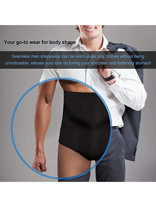 TAILONG Men Tummy Shaper Briefs High Waist Body Slimmer Underwear Firm Control Belly Girdle Abdomen Compression Panties