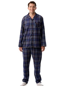 #followme Men's Plaid Button Front Flannel Pajamas Set