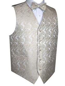 Brand Q Men's Tuxedo Vest and Bow-Tie Set