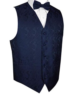 Brand Q Men's Tuxedo Vest and Bow-Tie Set