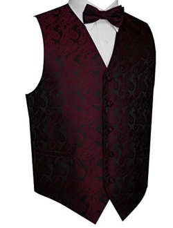 Brand Q Men's Tuxedo Vest and Bow-Tie Set