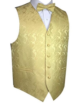 Brand Q Men's Tuxedo Vest and Bow-Tie Set