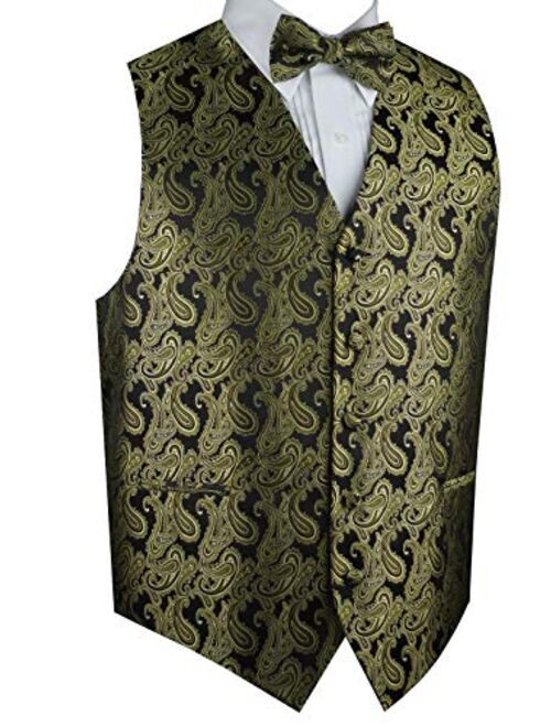 Brand Q Men's Tuxedo Vest and Bow-Tie Set