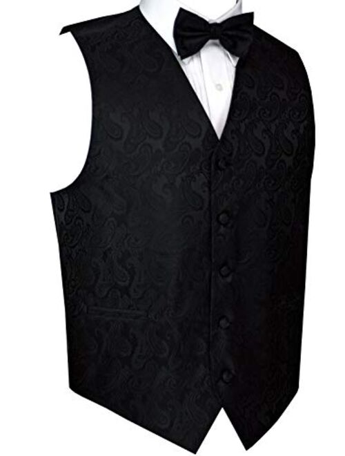 Brand Q Men's Tuxedo Vest and Bow-Tie Set