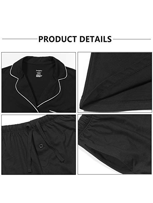 Indefini Mens Pajama Sets Long Sleeve Button Down Sleepwear Loungewear Men Pjs, Size S-XL