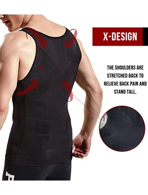 Mens Slimming Body Shaper Seamless Compression Shirt Tummy Control Slimmer Shapewear Gynecomastia Undershirt