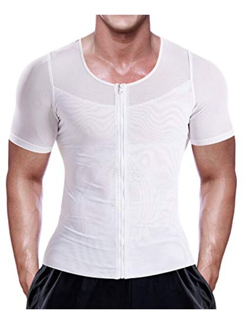 Mens Slimming Body Shaper Seamless Compression Shirt Tummy Control Slimmer Shapewear Gynecomastia Undershirt