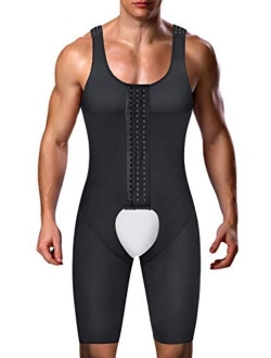 Men Compression Bodysuit Shaper Tummy Control Suit Weight Loss Underwork Slimming Body Shapewear