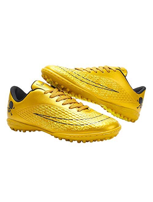 iFANS Men Athletic Outdoor/Indoor Comfortable Soccer Shoes Boys Football Student Cleats Sneaker Shoes