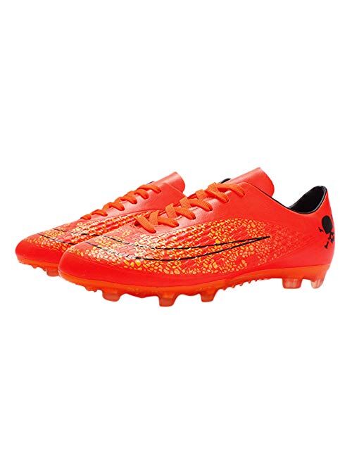 iFANS Men Athletic Outdoor/Indoor Comfortable Soccer Shoes Boys Football Student Cleats Sneaker Shoes