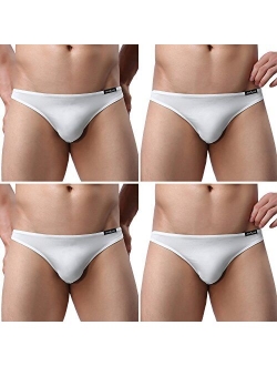 Underwear Men's 4 Pack Classic Low Rise Stretchy Hip Briefs Bikini