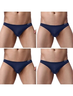 Underwear Men's 4 Pack Classic Low Rise Stretchy Hip Briefs Bikini