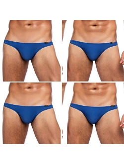 Underwear Men's 4 Pack Classic Low Rise Stretchy Hip Briefs Bikini