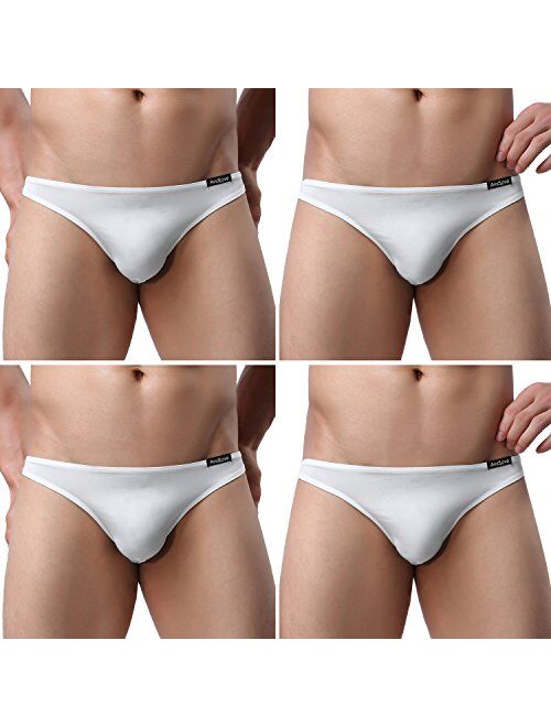 Avidlove Underwear Men's 4 Pack Classic Low Rise Stretchy Hip Briefs Bikini