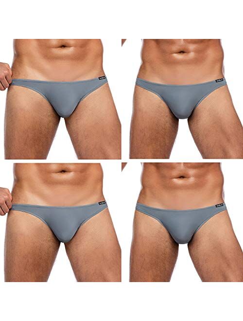 Avidlove Underwear Men's 4 Pack Classic Low Rise Stretchy Hip Briefs Bikini