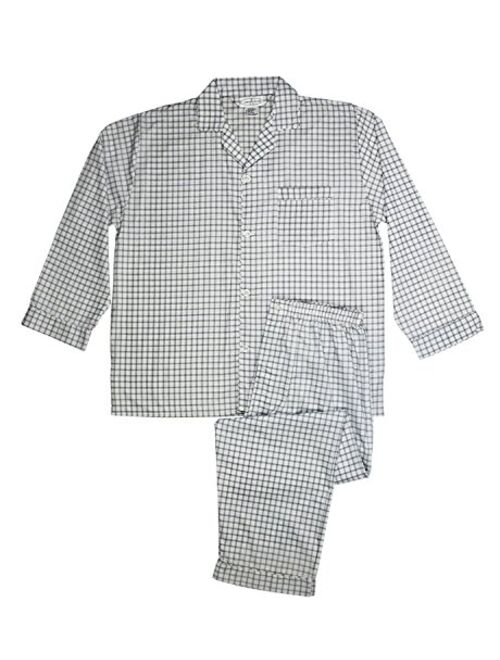 Men's Woven Sleepwear Long Sleeve Pajama Set Cotton Blend - Regular & Big Sizes