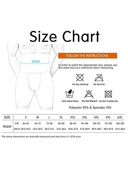 Men's Tummy Control Slimming Shorts High Waist Body Shaper Trimming Boxer Brief Stretch Pants Shapewear Abdomen