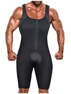 DoLoveY Men's Shapewear Bodysuit Full Body Shaper Compression Slimming Suit Breathable