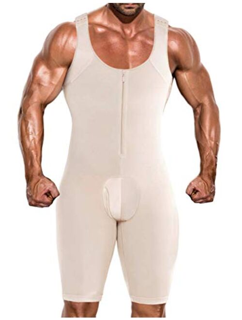 DoLoveY Men's Shapewear Bodysuit Full Body Shaper Compression Slimming Suit Breathable