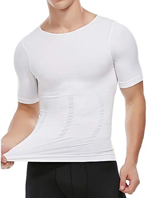 MISS MOLY Compression Shirts for Men Body Shaper Undershirt Gynecomastia Vest Seamless Control Tank Top Shapewear