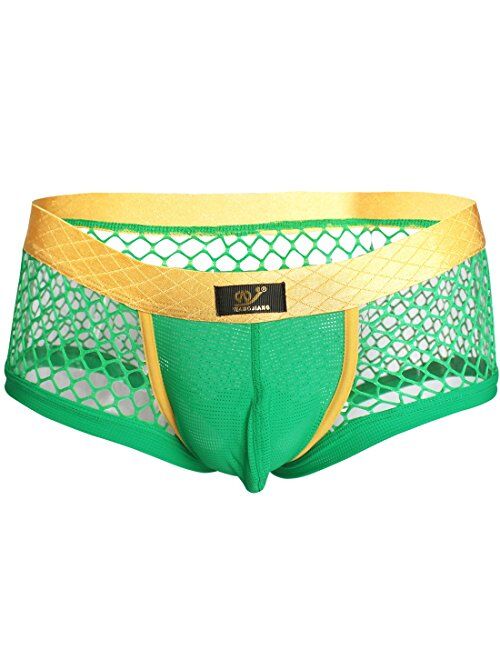 YiZYiF Men's Openwork Mesh Breathable Thongs Soft Bikini Swimwear