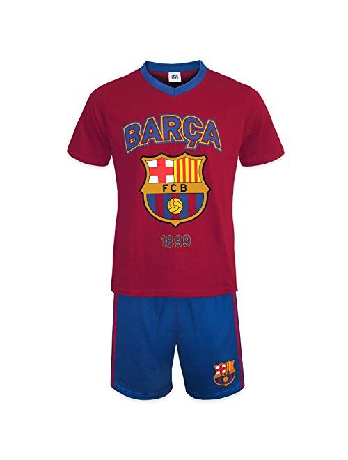 FC Barcelona Official Soccer Gift Mens Loungewear Short Pajamas