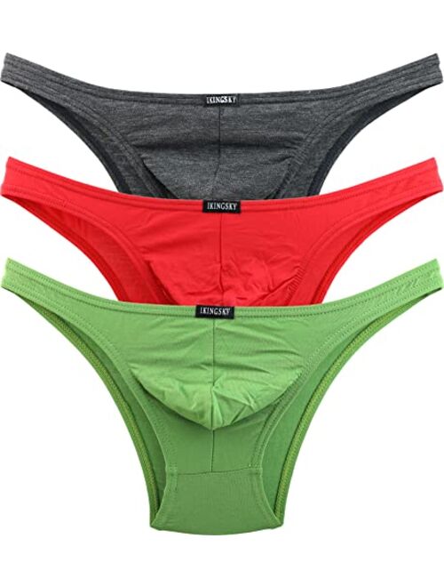 iKingsky Men's Cheeky Underwear Mens Bikini Panties Sexy Branzilian Back Briefs