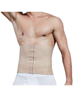 Vaslanda Men Firm Tummy Control Shapewear Compression Waist Cincher Slimming Body Shaper Belly Fat Girdle Stomach Band