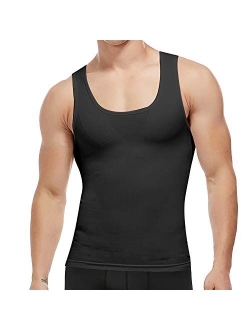 MISS MOLY Men Shapewear Vest Seamless Abdomen Slim Shirt Classic Abs Body Shaper