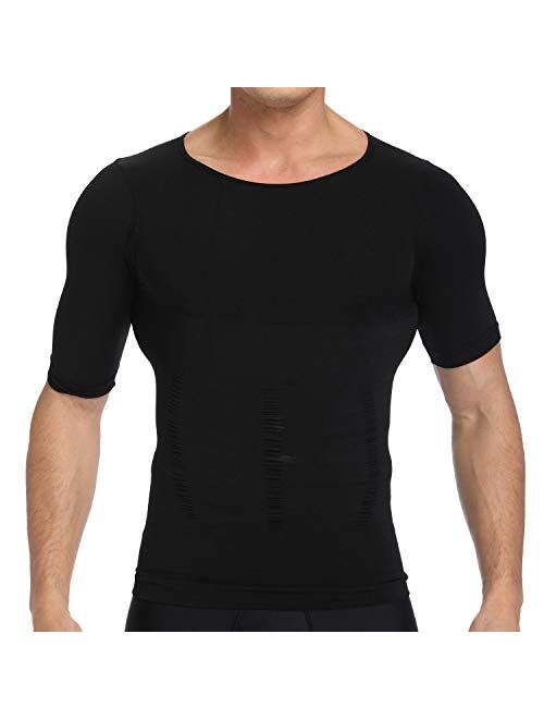 MISS MOLY Men Shapewear Vest Seamless Abdomen Slim Shirt Classic Abs Body Shaper