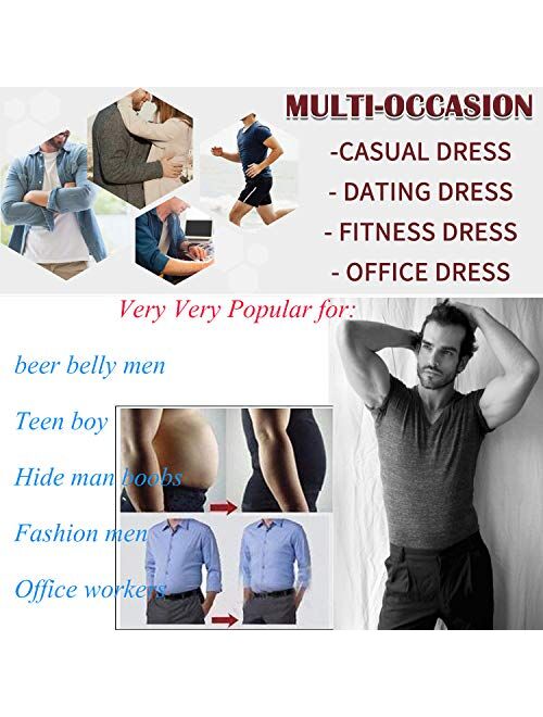 MISS MOLY Men Shapewear Vest Seamless Abdomen Slim Shirt Classic Abs Body Shaper