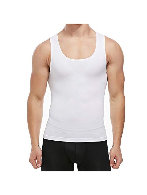 MISS MOLY Men Shapewear Vest Seamless Abdomen Slim Shirt Classic Abs Body Shaper