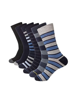 Mens 5/6 Pack Patterned Striped Cotton Funky Happy Dress Socks Gift Box