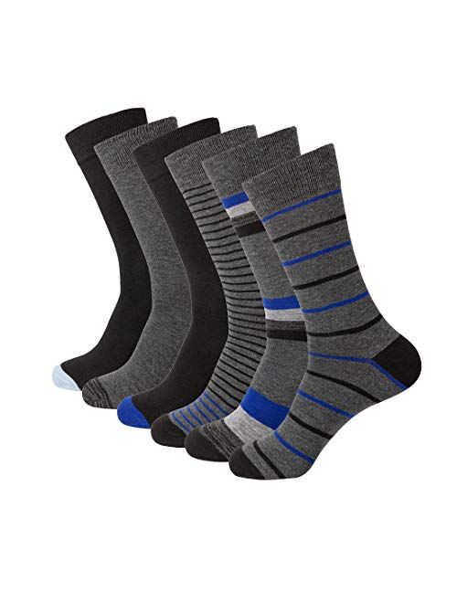 Mens 5/6 Pack Patterned Striped Cotton Funky Happy Dress Socks Gift Box