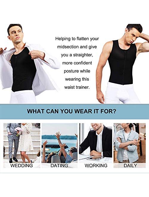 TAILONG Tank Top Slimming Vest Tight Body Shaper Tummy Underwear Men Waist  Trimmer Compression Shirt