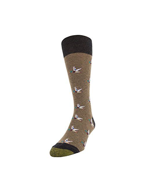 Gold Toe Men's Printed Novelty Graphic Fashion Dress Crew Socks, 1 Pair