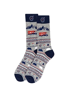 Novelty Dress Socks for Men - Dress Sock - Premium Cotton - Size 8-13 (One Pair)