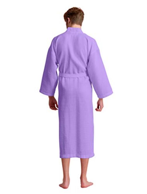 Handsome Waffle Spa Bathrobe for Men. Luxurious Square Pattern Turkish Cotton