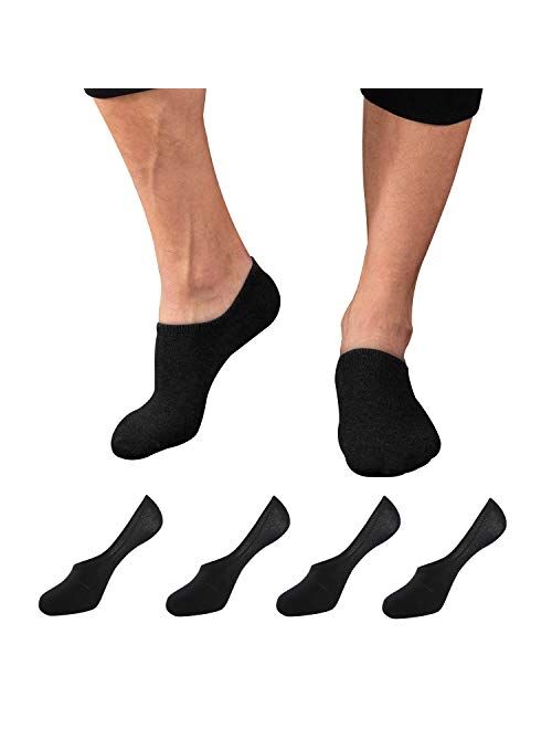 GOBEST No Show Socks Men Low Cut Socks Cotton With Non-Slip Grip